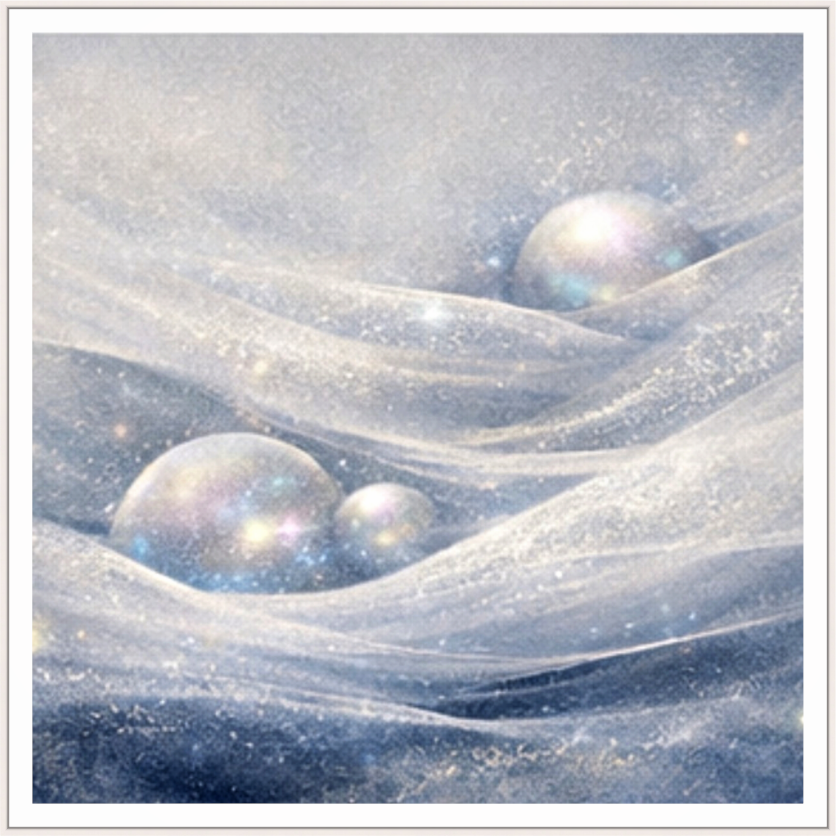 Main image Pearl Snow - Metallic Photo Print with Frame