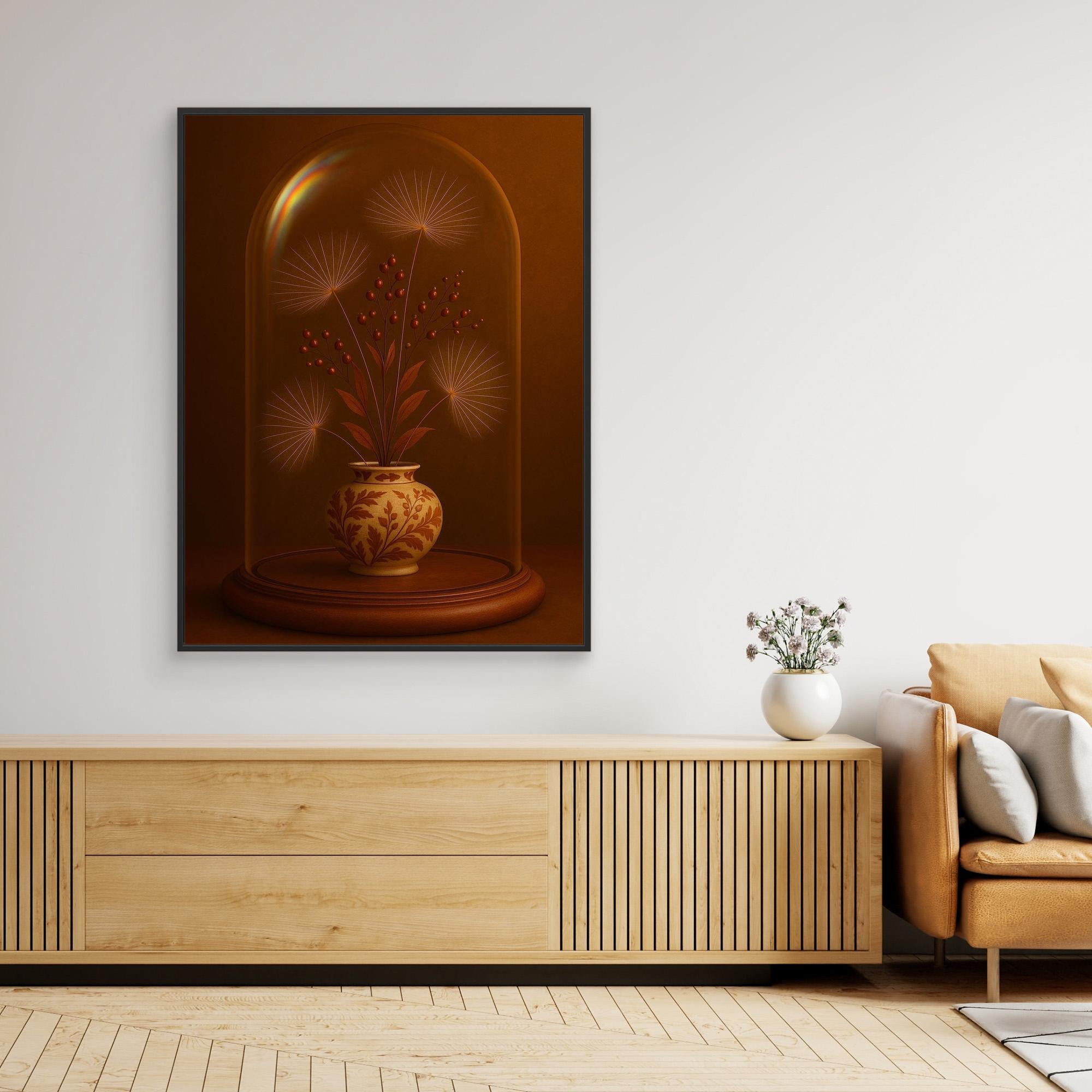 Red Berries - Canvas Print met lijst