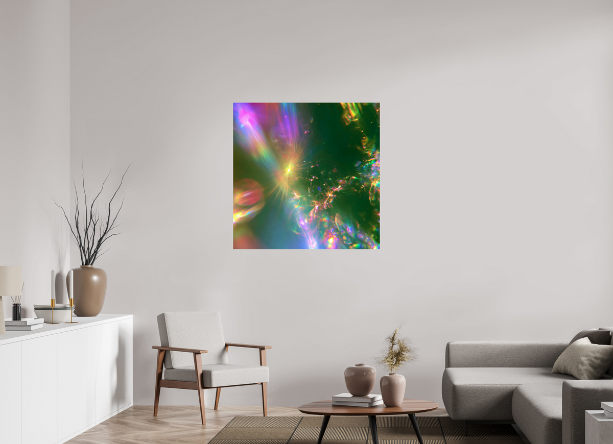 100 x 100 cm, Photo Print On Fuji Crystal DP II Zonreflecties 01 - Eerste gloed