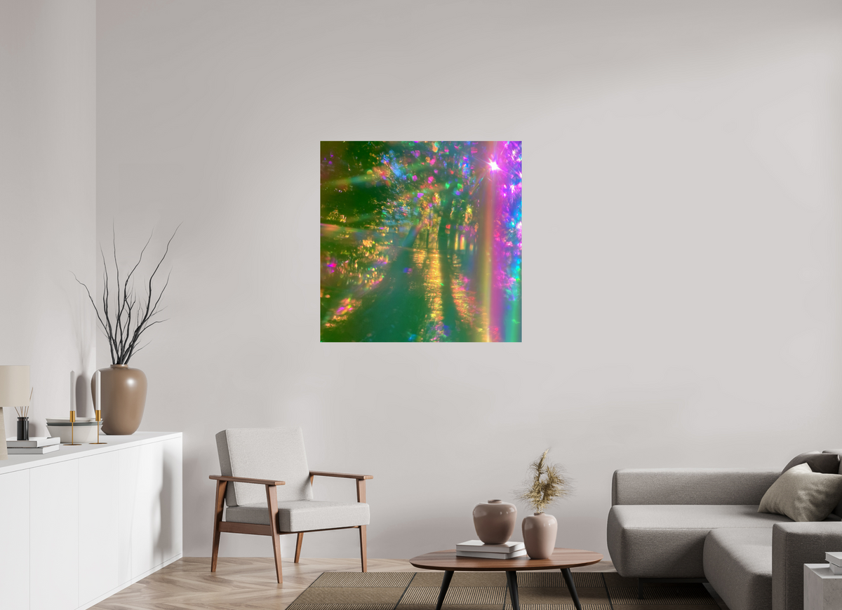 100 x 100 cm, Photo Print On Fuji Crystal DP II ZONREFLECTIES / 07 Gouden stroom PRINT