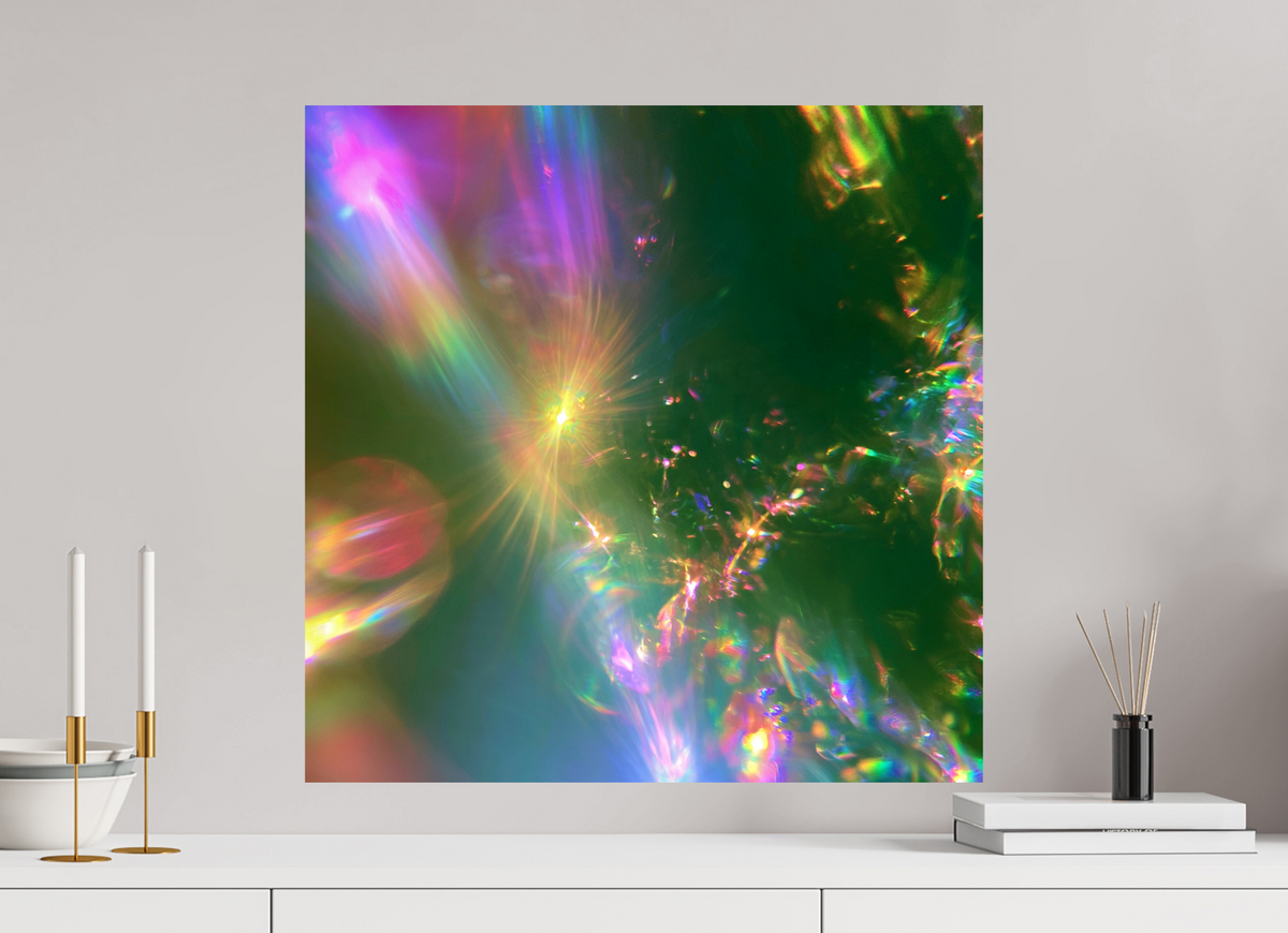 60 x 60 cm, Photo Print On Fuji Crystal DP II Zonreflecties 01 - Eerste gloed