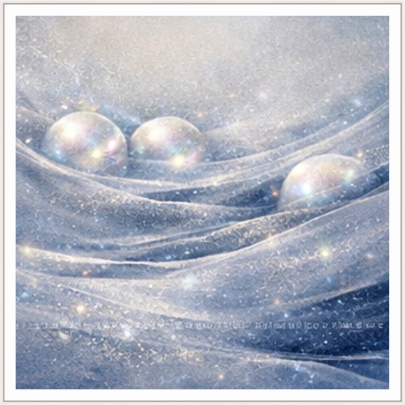 Main image Pearls of ice - Metallic Photo Print with Frame