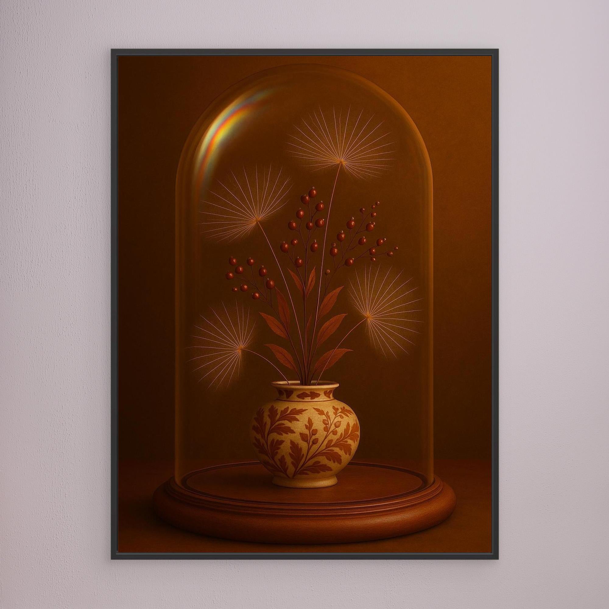 Red Berries - Canvas Print met lijst