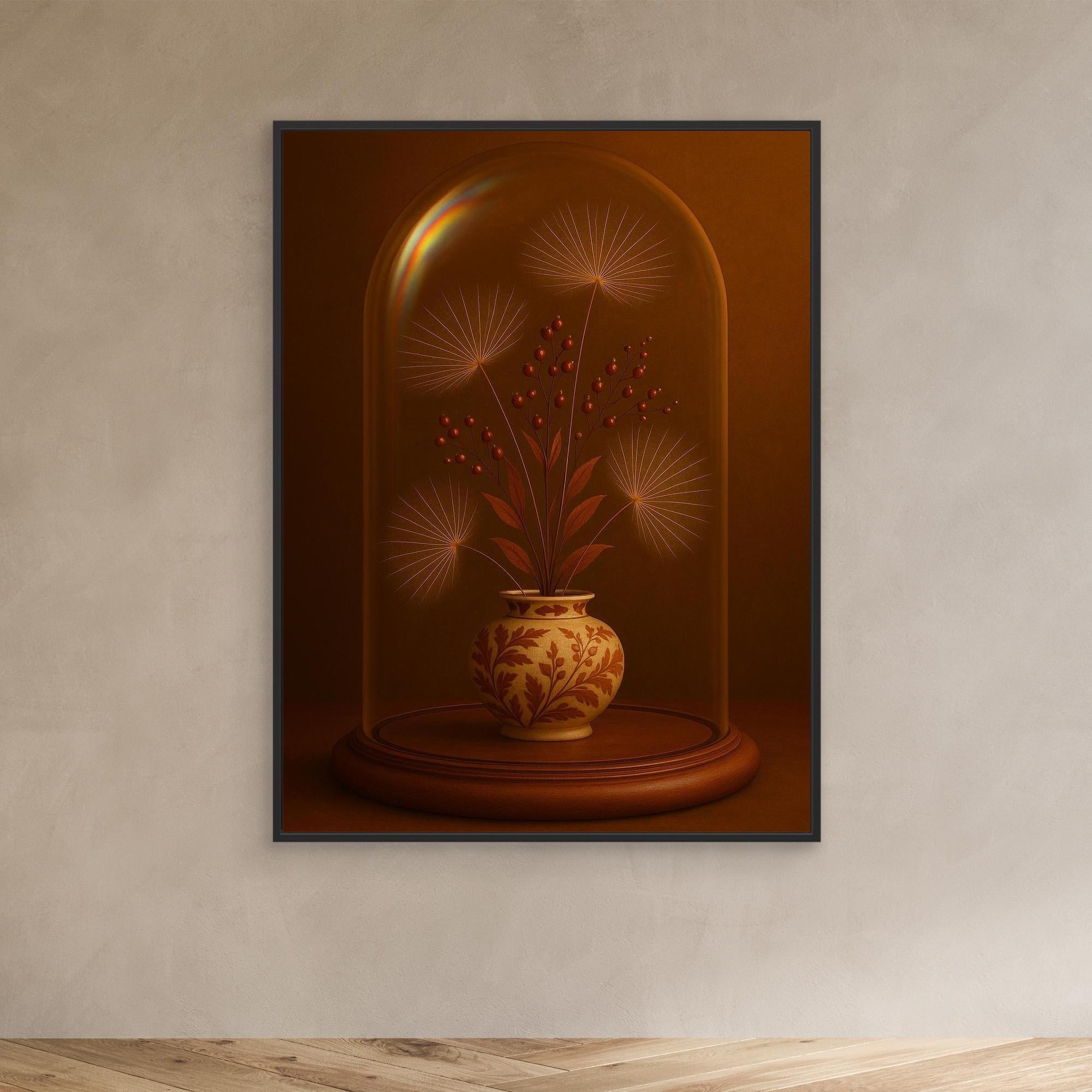 Red Berries - Canvas Print met lijst